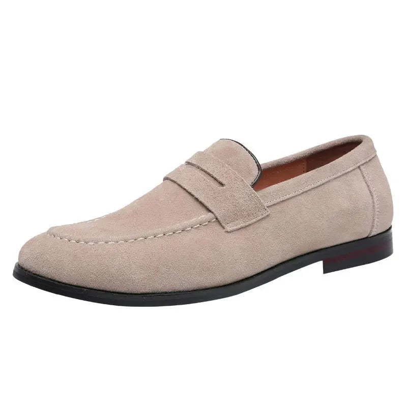Kalvmocka Svarta Loafers Delikata Sömmar Elegant Fit 1
