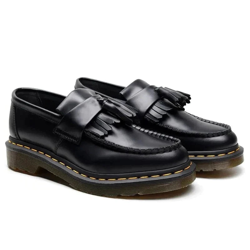 Läder Svart Loafers Klassisk Regular Fit 0