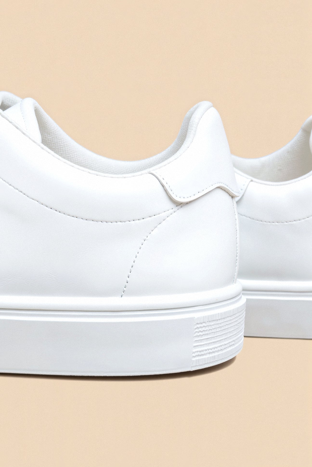 Läder Vit Sneakers Klassisk Design Regular Fit 8