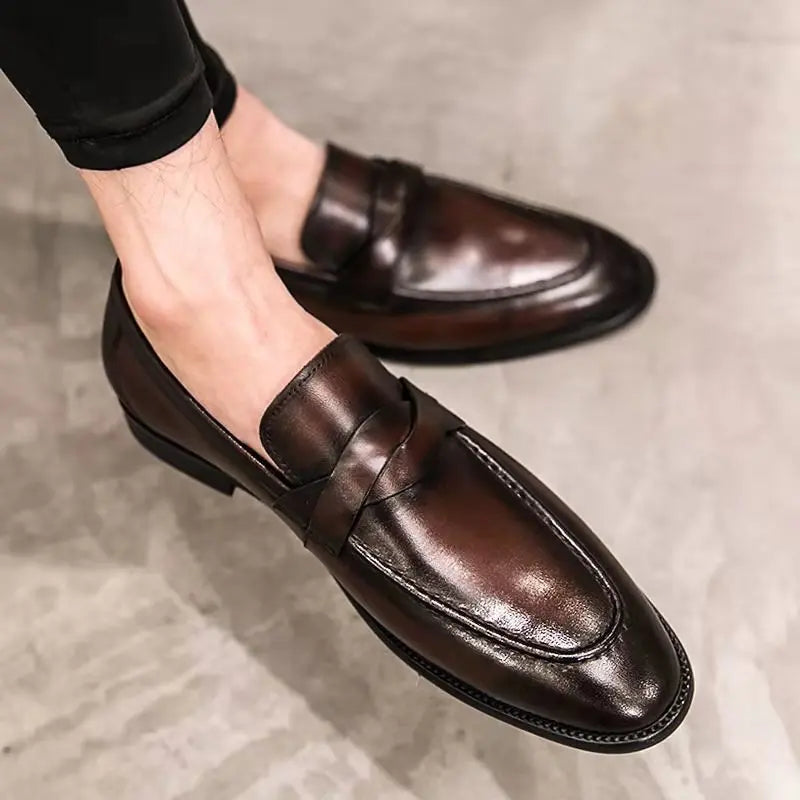 PU Svarta Loafers Andningsbara Regular Fit 7