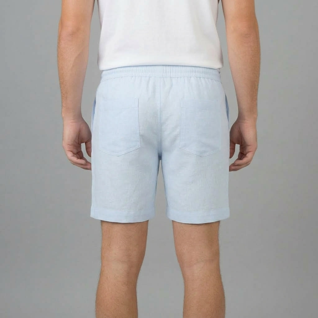 Sommar Shorts Linne Justerbar Midja
