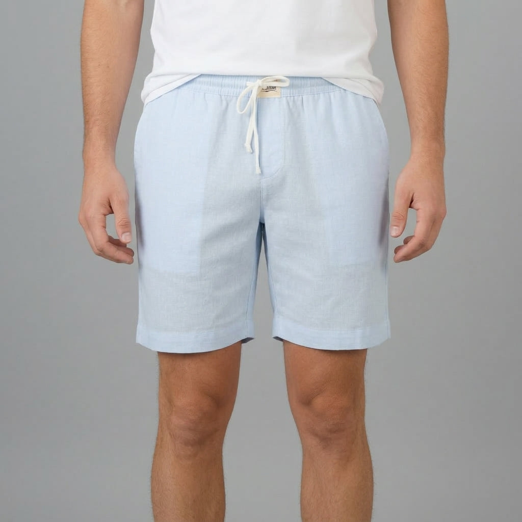 Sommar Shorts Linne Justerbar Midja