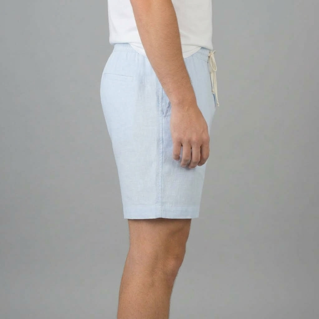 Sommar Shorts Linne Justerbar Midja