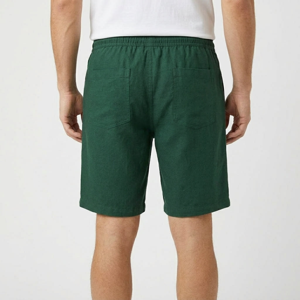 Linne Shorts Herr Dragsko Sommar Stil