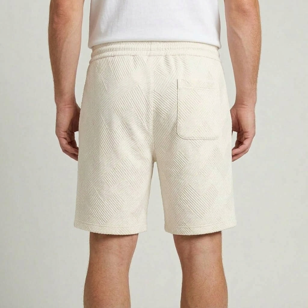 Texturerade Shorts Herr Minimal Sommar Stil