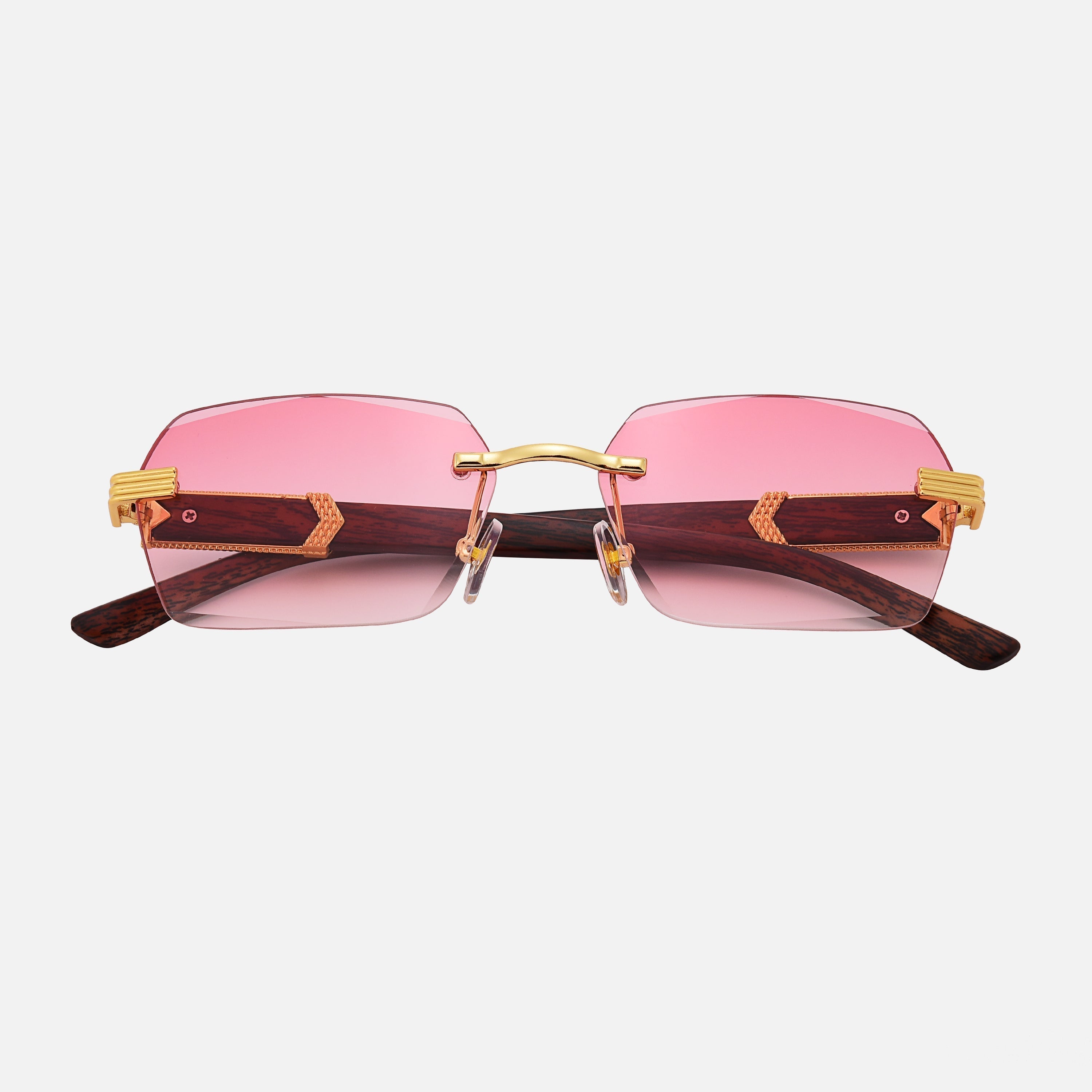 Trä Guld Solglasögon UV-400 Unisex Regular Fit 7