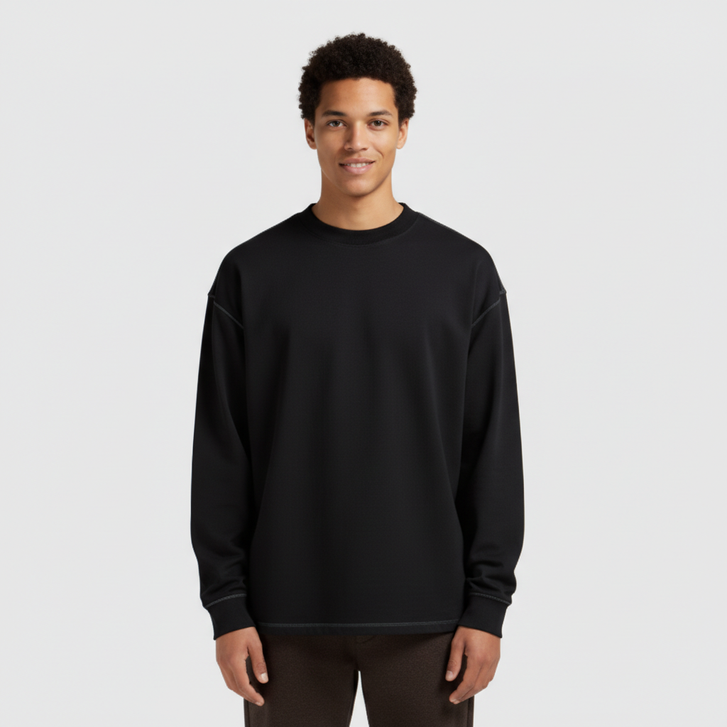 Långärmad t-shirt i mjuk bomullsblend