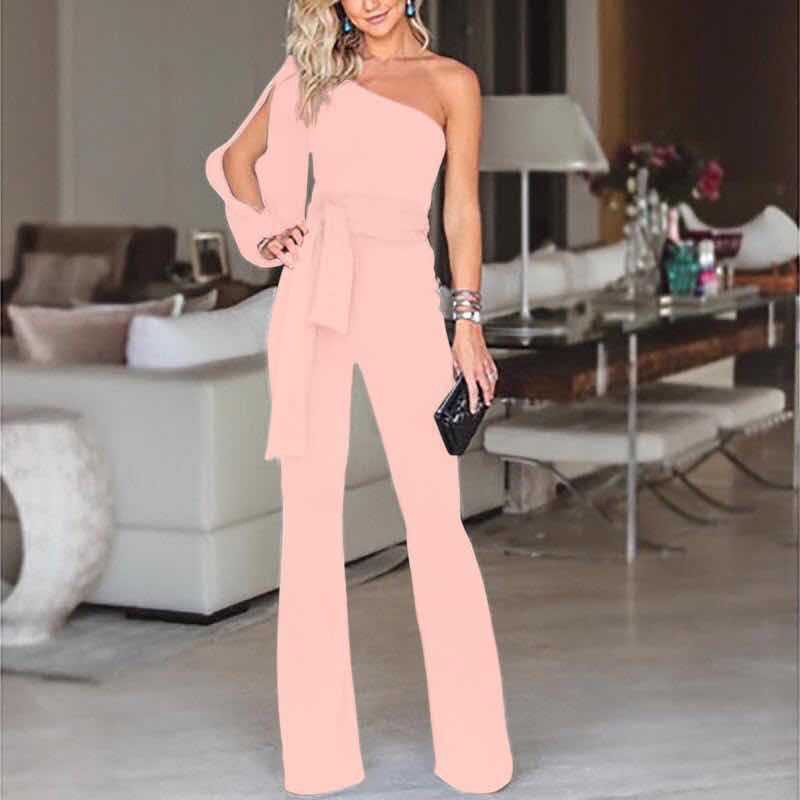 Asymmetrisk Jumpsuit med Bälte 6