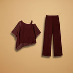 Asymmetrisk chiffongset i elegant stil 1