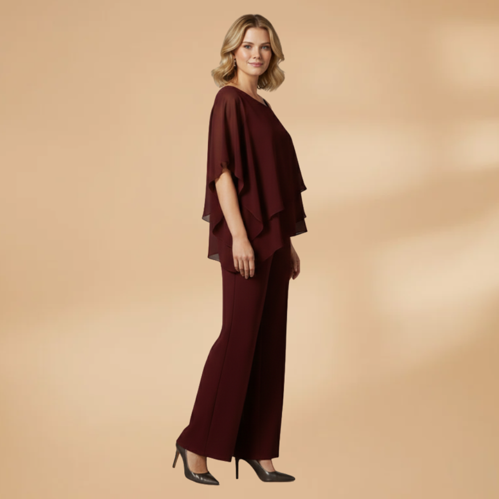 Asymmetrisk chiffongset i elegant stil 2