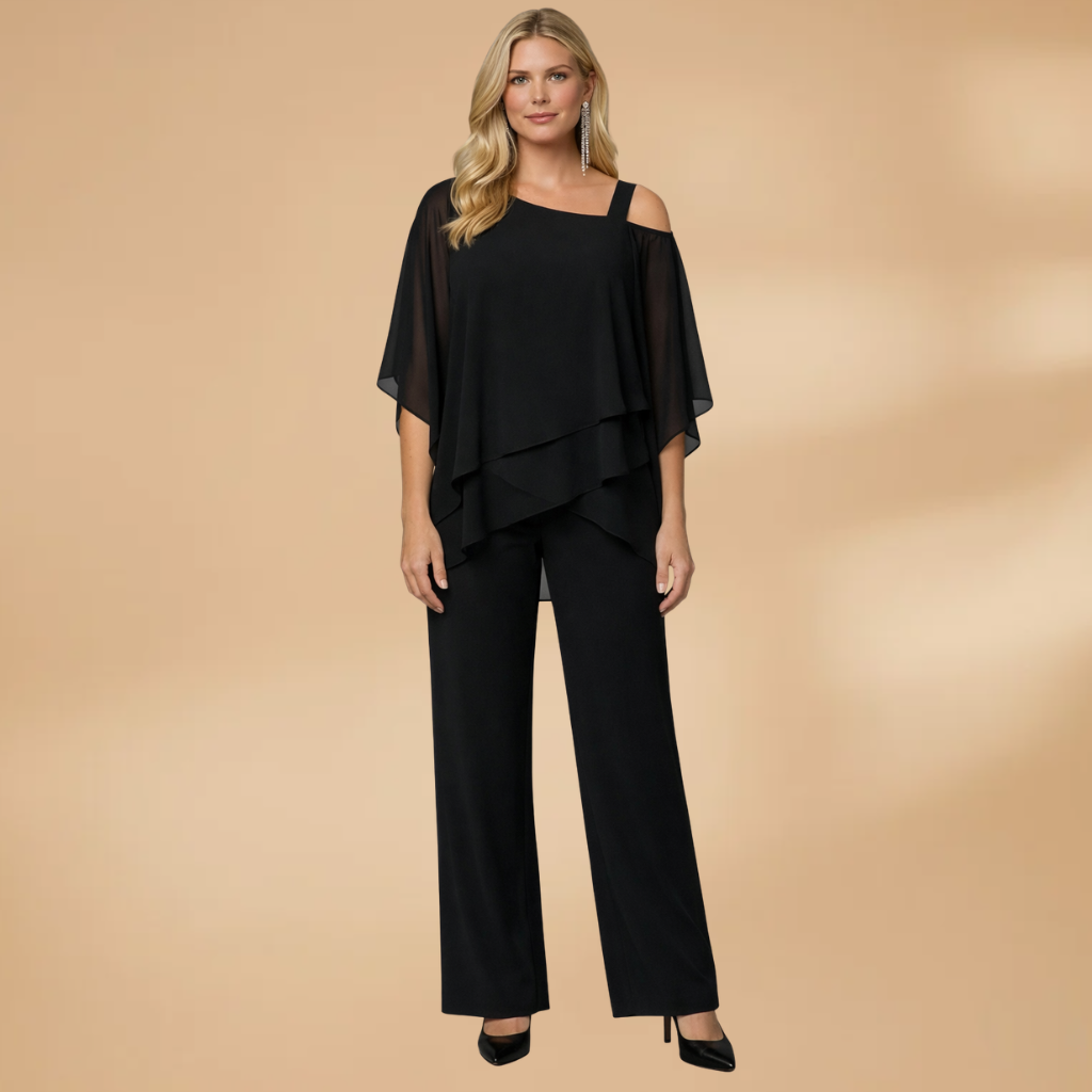 Asymmetrisk chiffongset i elegant stil 5