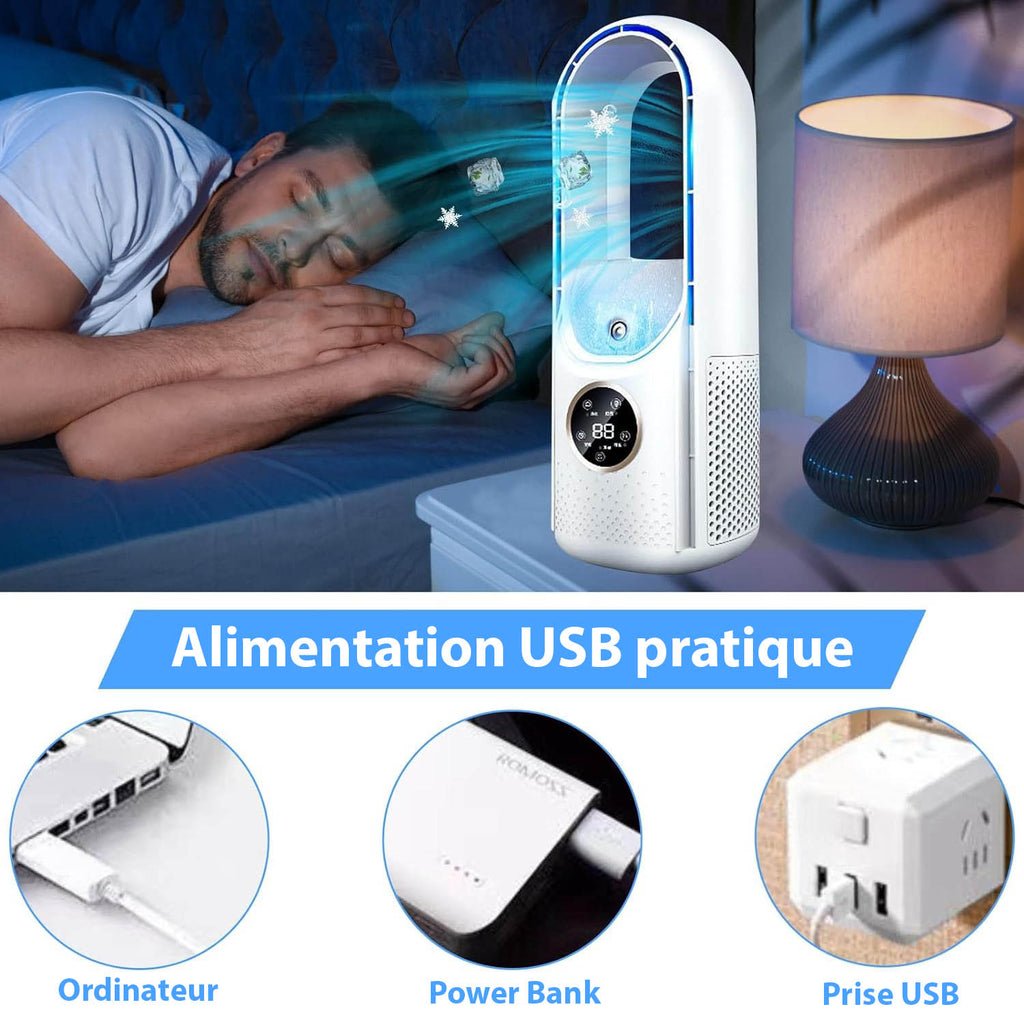 Bärbar Aircondition med USB och Vattentank 7