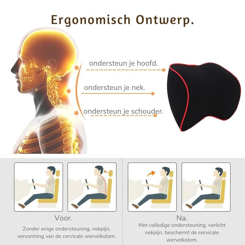 Bilnackkuddar i Memory Foam Ergonomisk Design 7