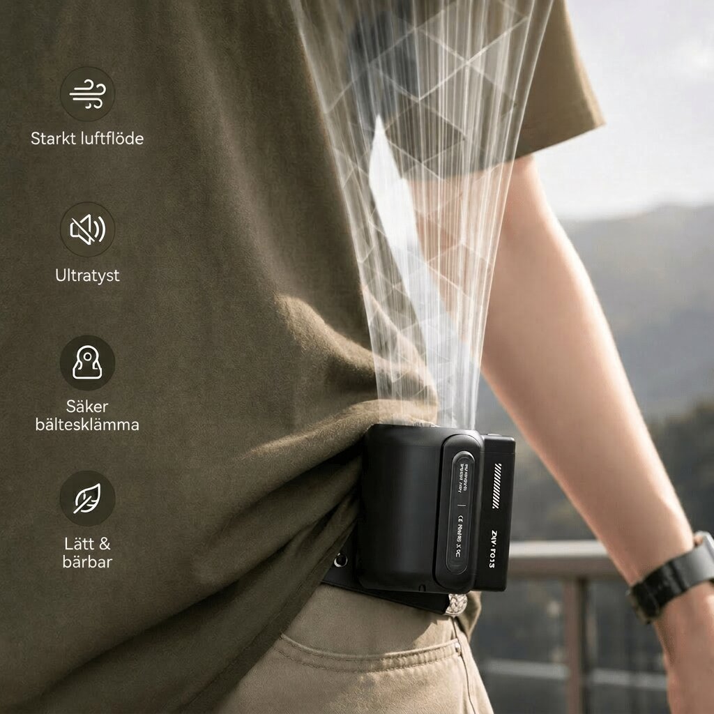 Bladlös Handsfree Midjefläkt ? Svalka Med Frihet Var Du Än Är 2