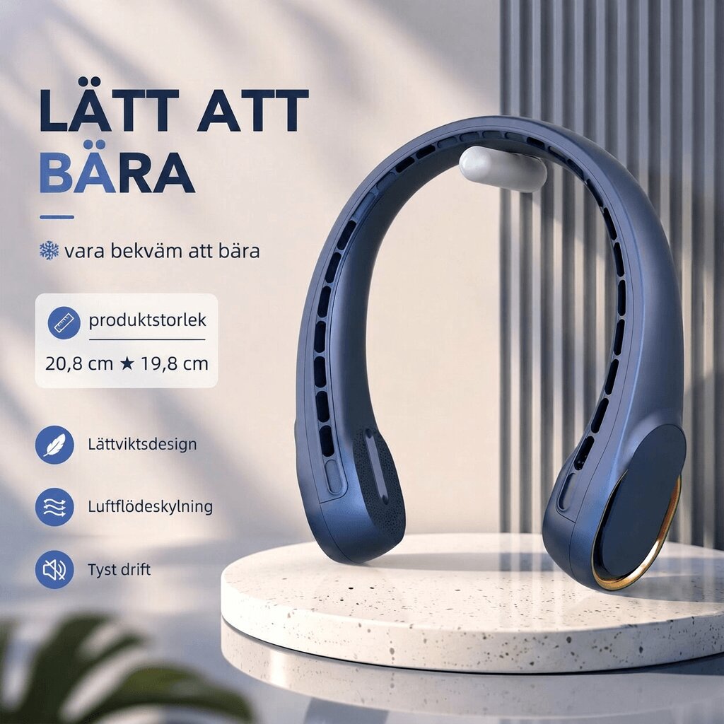 Bladlös Nackfläkt ? Handsfree Svalka för Bekväm Sommarupplevelse 4