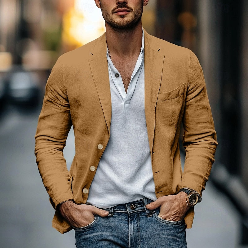 Blazer i Lätt Tyg med Klassiska Slag 4