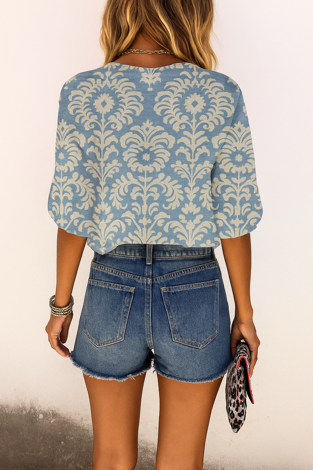 Blommig bohemisk blus 5
