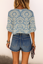 Blommig bohemisk blus 5