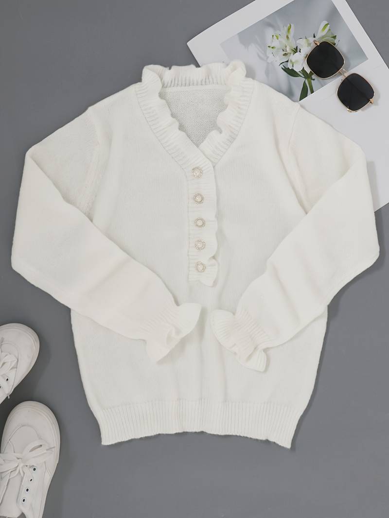 Chic blus med volanger 1