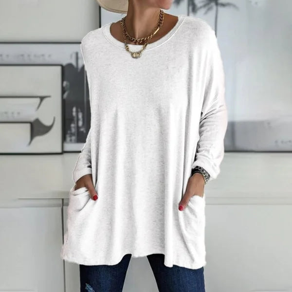 Elegant Avslappnad Blus i Flytande Siluett 5