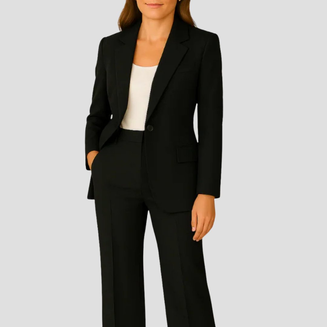 Elegant Kavajset Med Raka Byxor 5