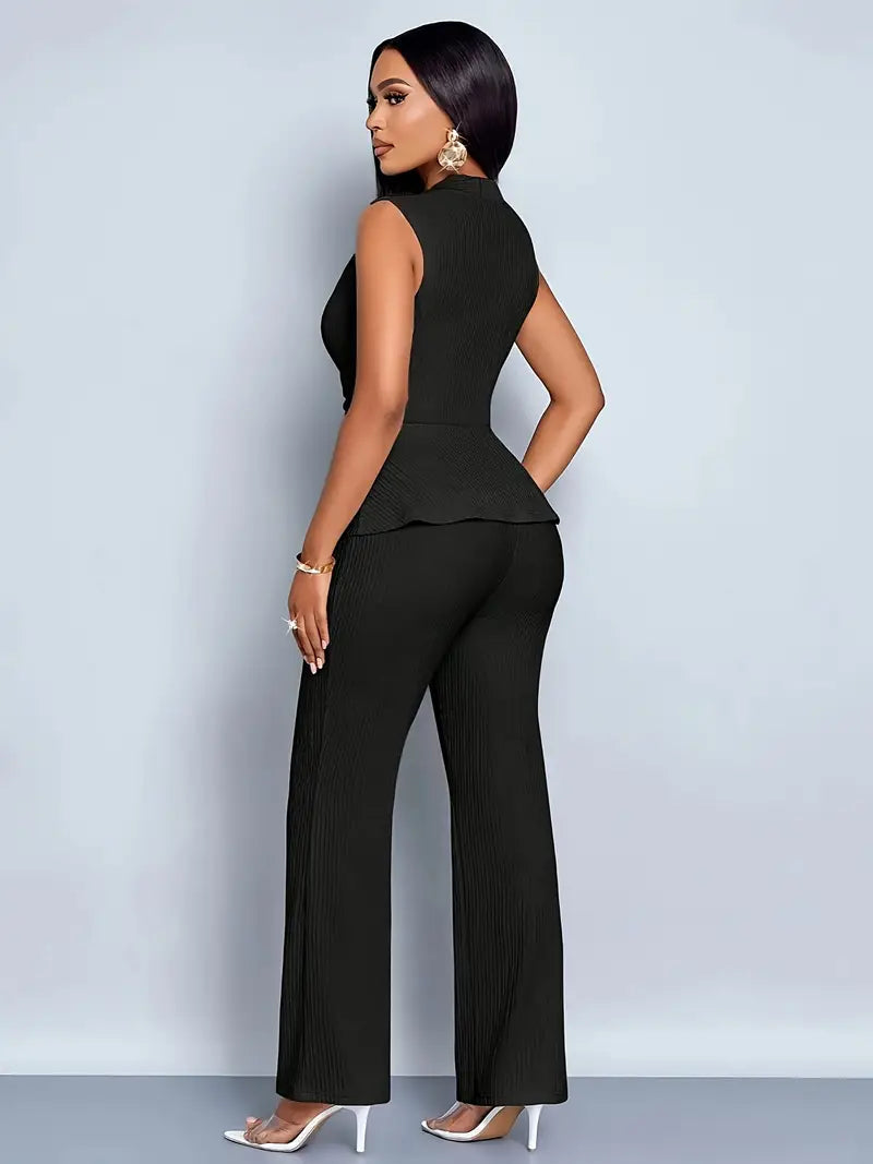 Elegant Peplumset Med Vida Ben 4
