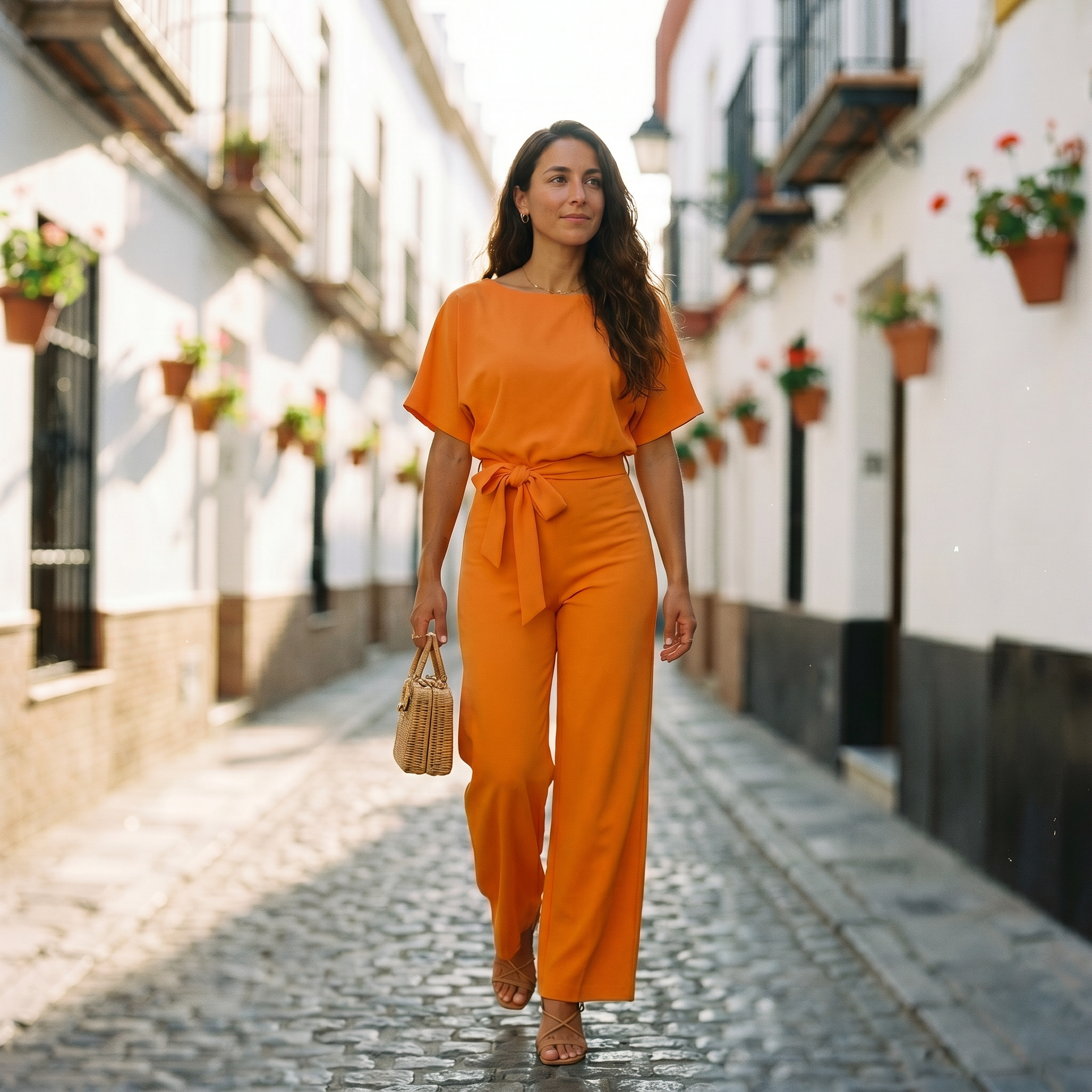 Elegant jumpsuit med bälte 0