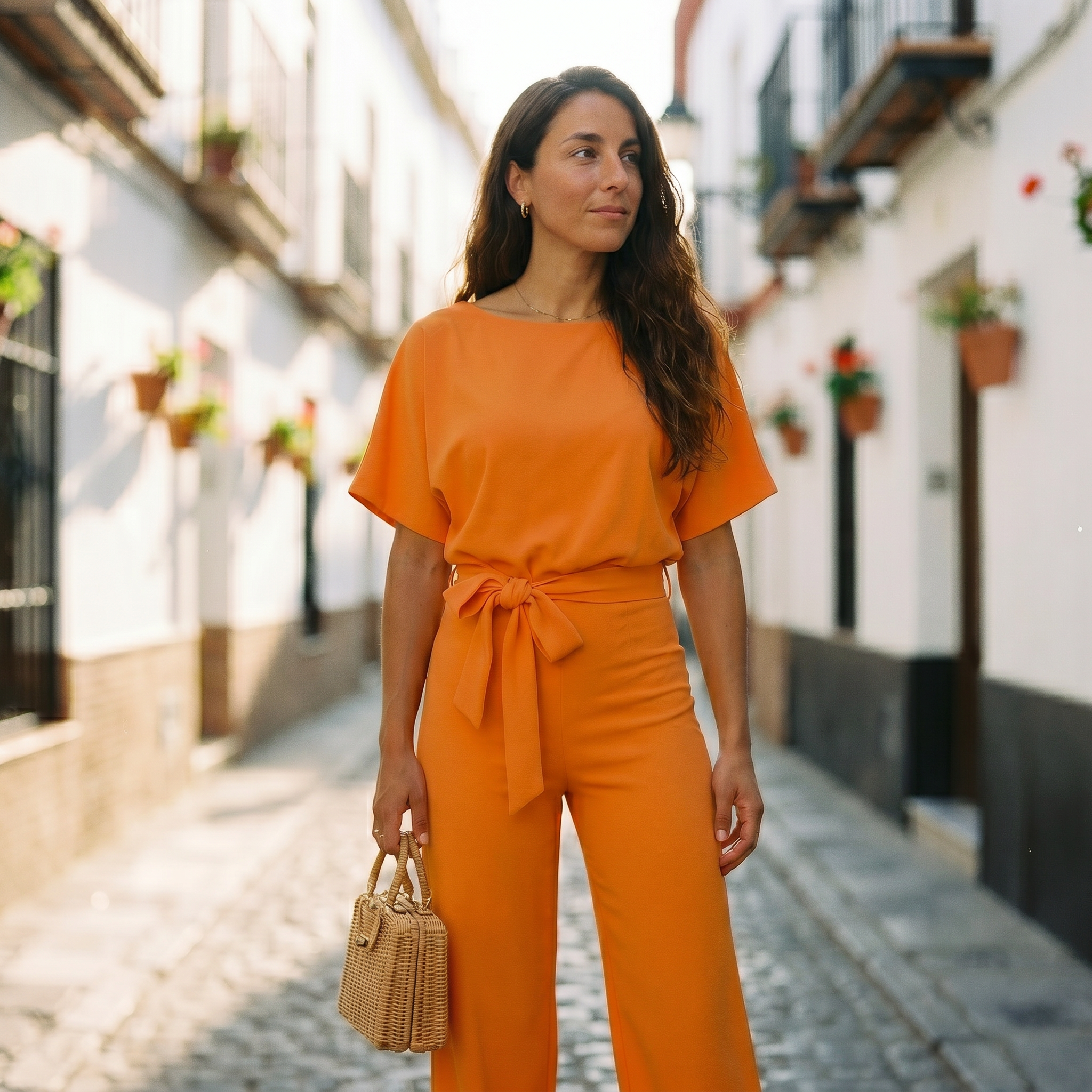 Elegant jumpsuit med bälte 1