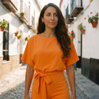 Elegant jumpsuit med bälte 2