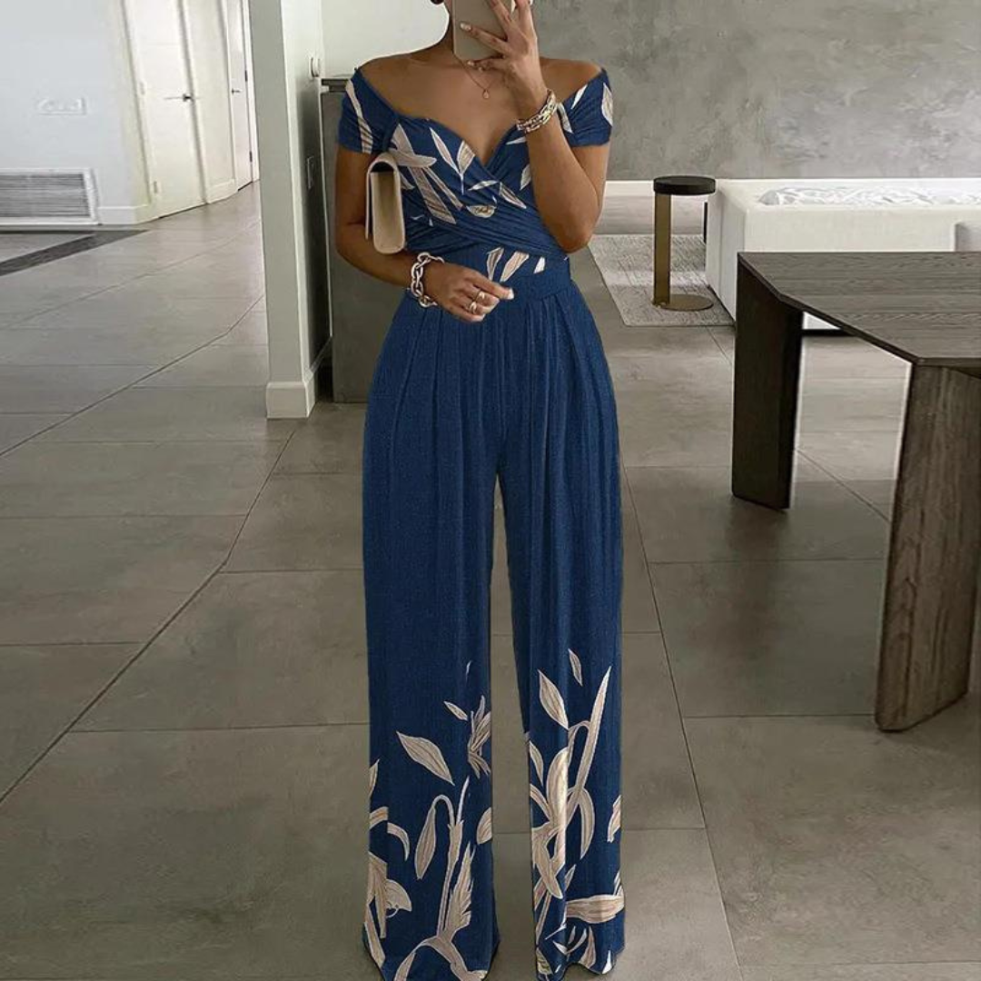 Elegant jumpsuit med breda ben 0