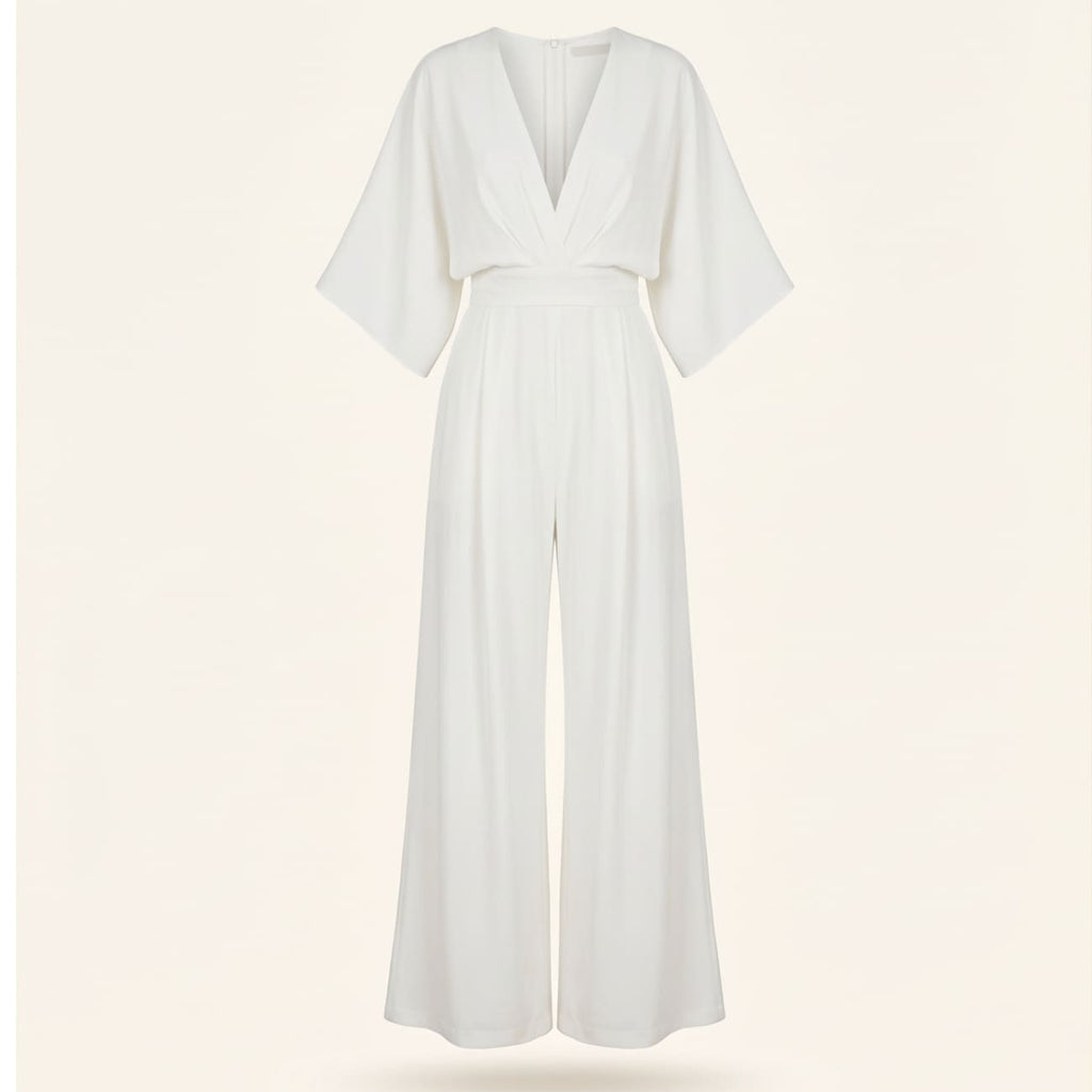 Elegant lång jumpsuit med vida ben 1
