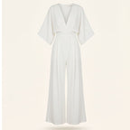Elegant lång jumpsuit med vida ben 1