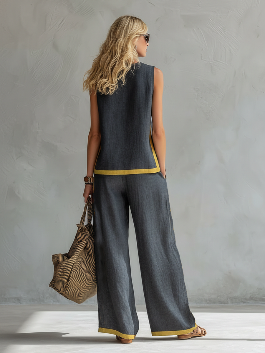 Elegant set med ärmlös topp 1