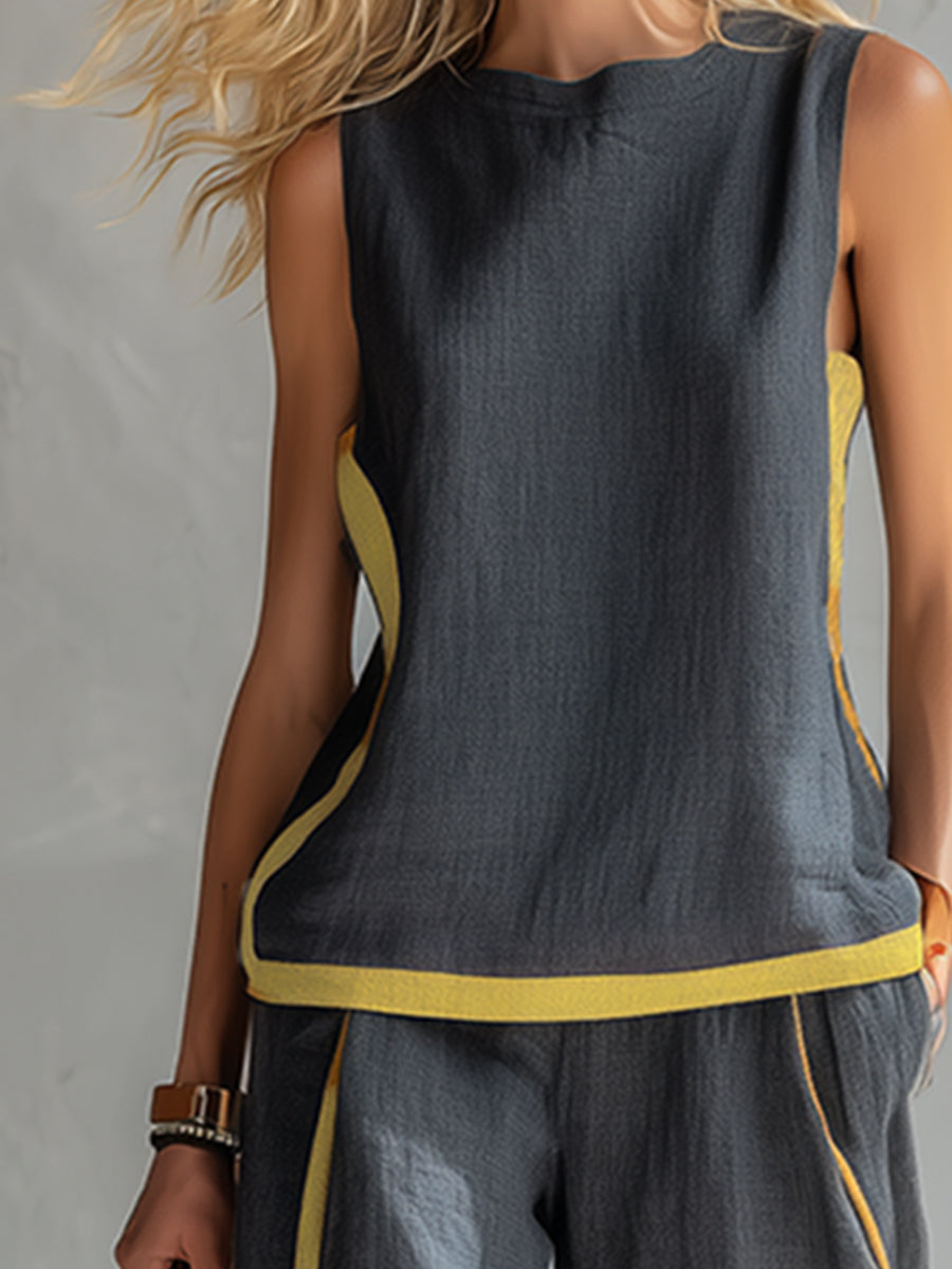 Elegant set med ärmlös topp 8