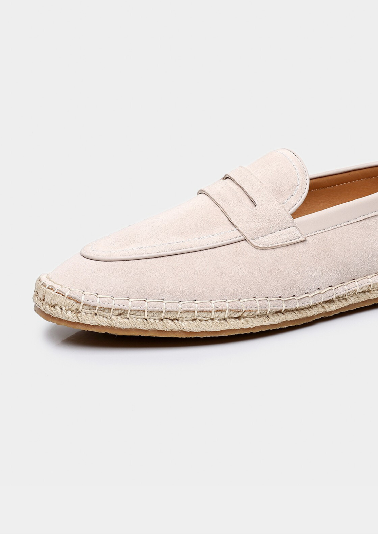 Fårmocka Beige Espadriller Penny Loafer Regular Fit 1