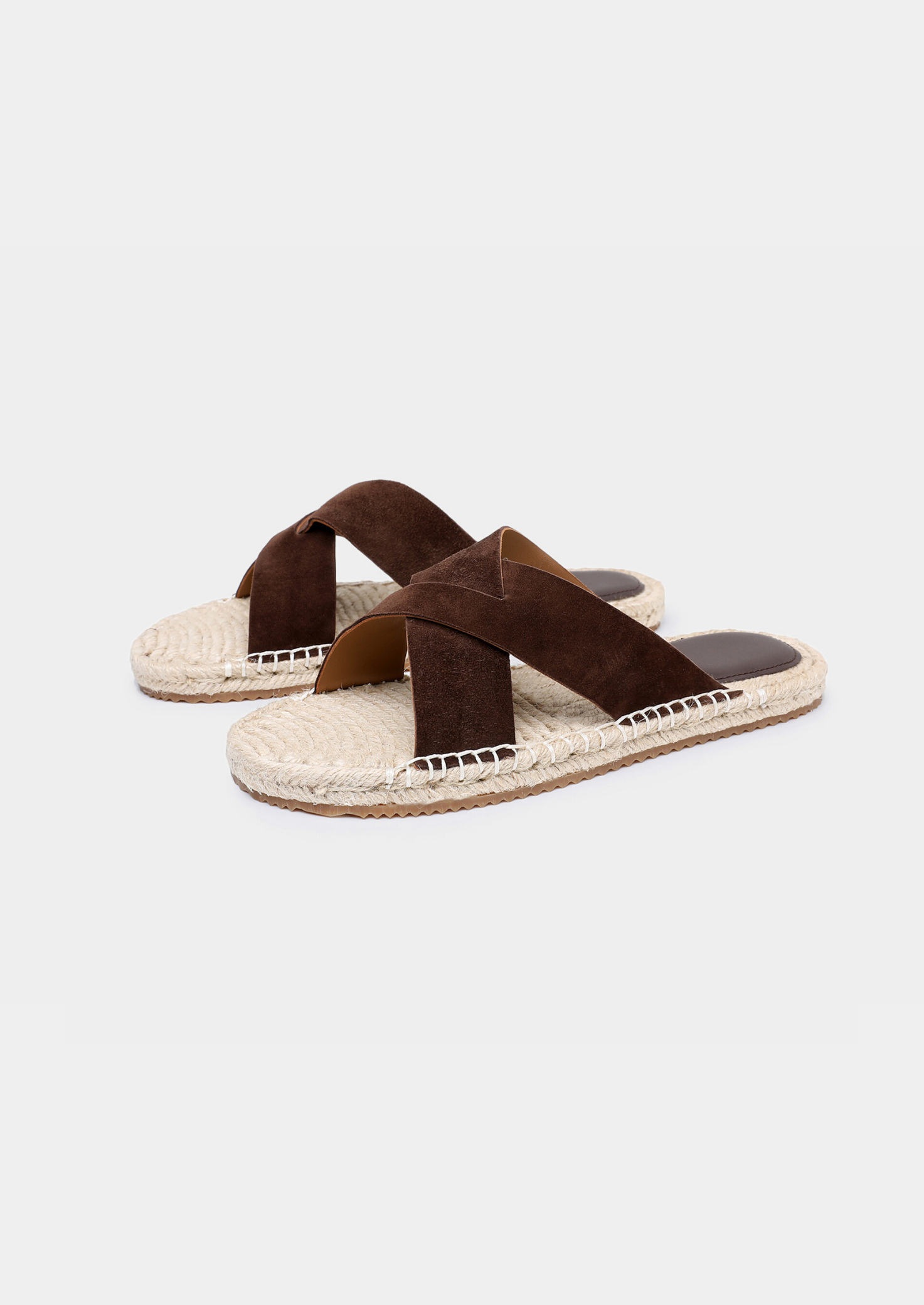 Fårmocka Beige Sandaler Flätade Detaljer Regular Fit 10