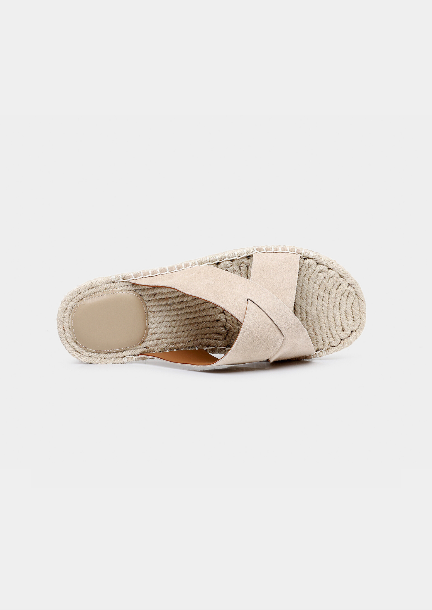 Fårmocka Beige Sandaler Flätade Detaljer Regular Fit 2