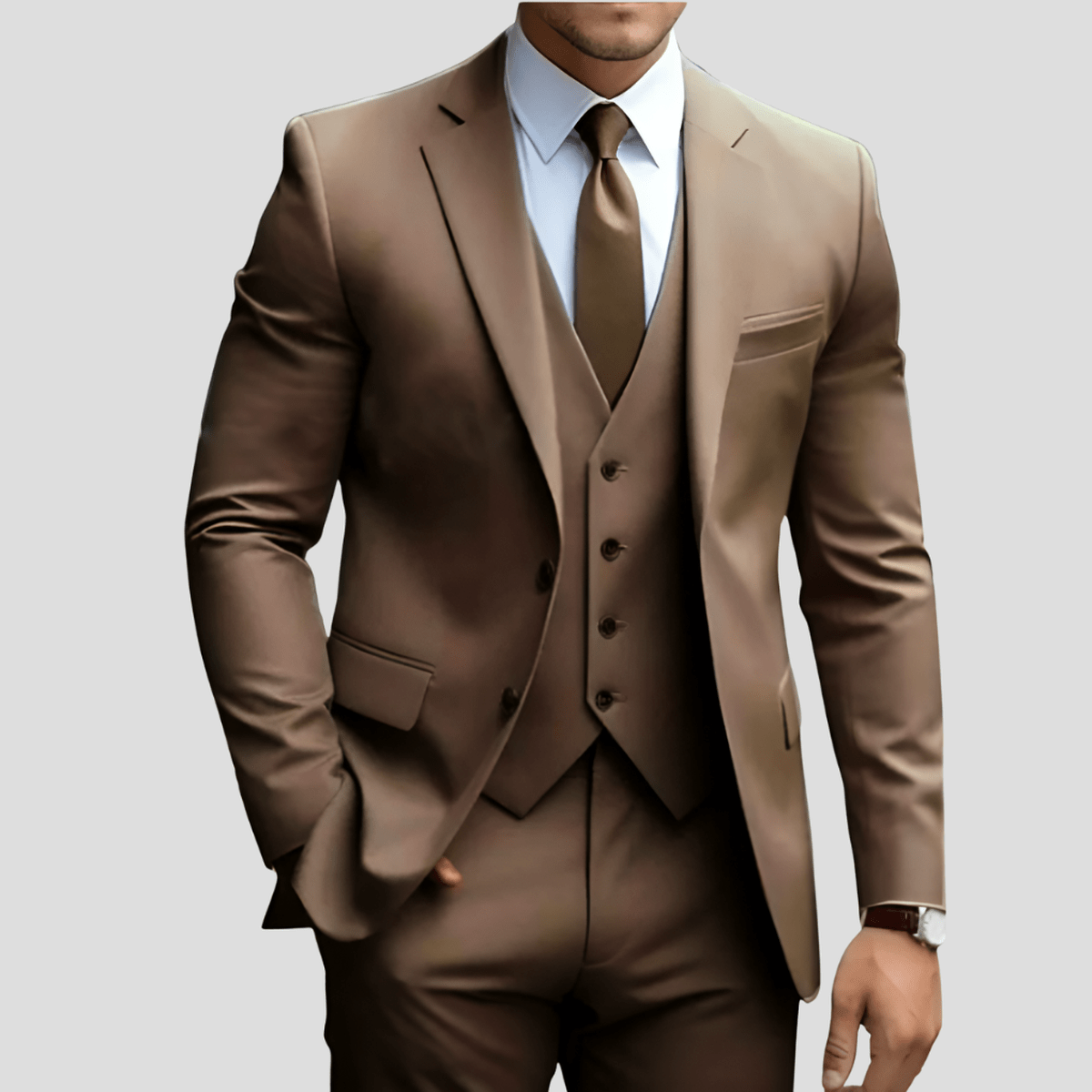Herrkostym Tredelad Slimmad Passform 6