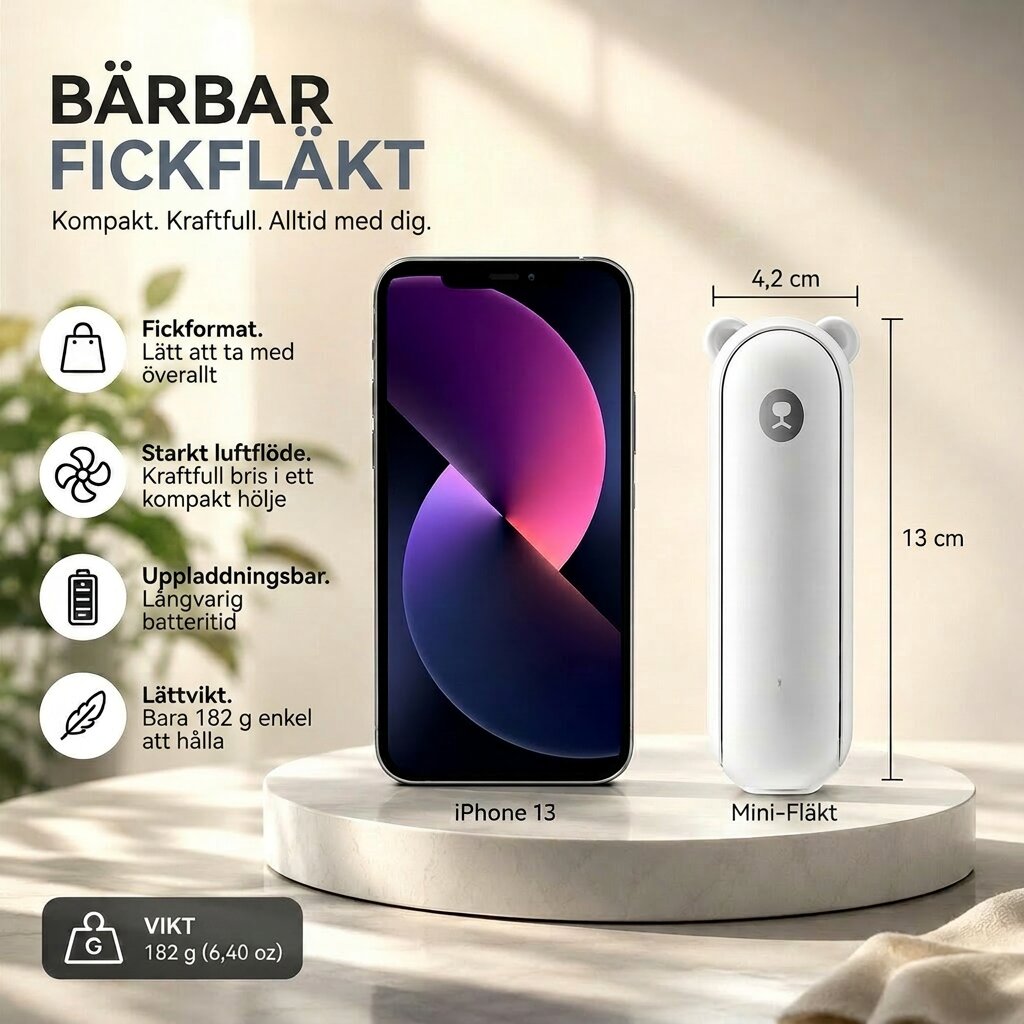 Hopfällbar Handfläkt ? Svalka och Laddning För Bekvämare Resor 7