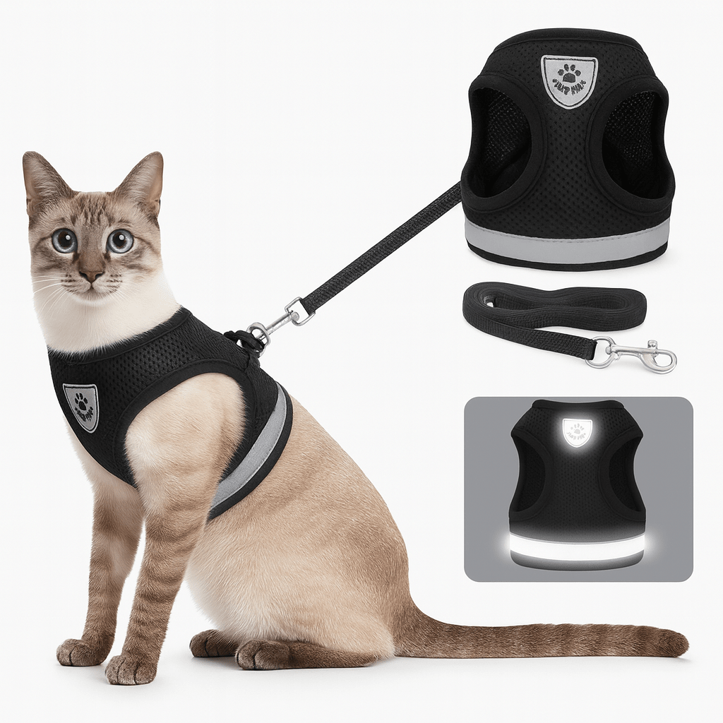 Justerbar Kattsele i Andningsbart Mesh 1