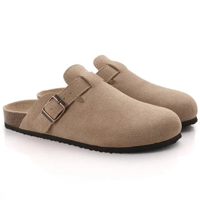 Kalvmocka Beige Träskor Delikata Sömmar Regular Fit 0