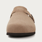 Kalvmocka Beige Träskor Delikata Sömmar Regular Fit 1