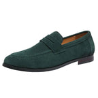 Kalvmocka Svarta Loafers Delikata Sömmar Elegant Fit 0