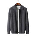 Kashmir Grå Cardigan Dragkedja Regular Fit 0