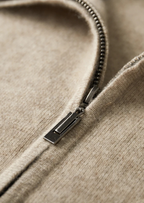Kashmir Grå Cardigan Dragkedja Regular Fit 7