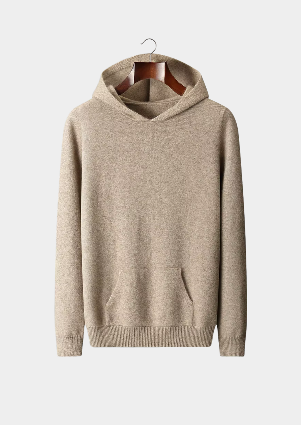 Kashmir Grå Hoodie Plysch Regular Fit 8