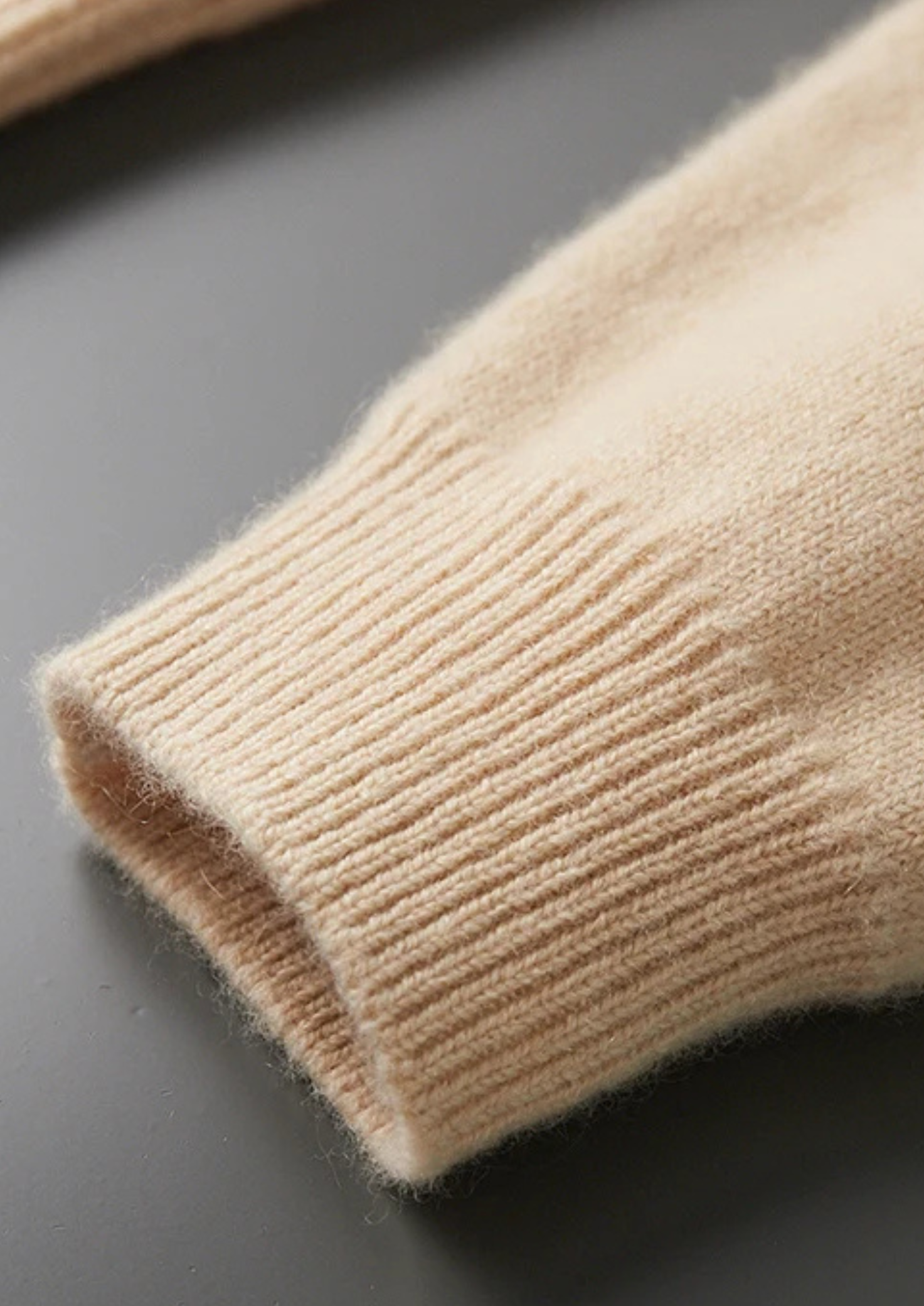 Kashmir Grå Hoodie Plyschig Relaxed Fit 3