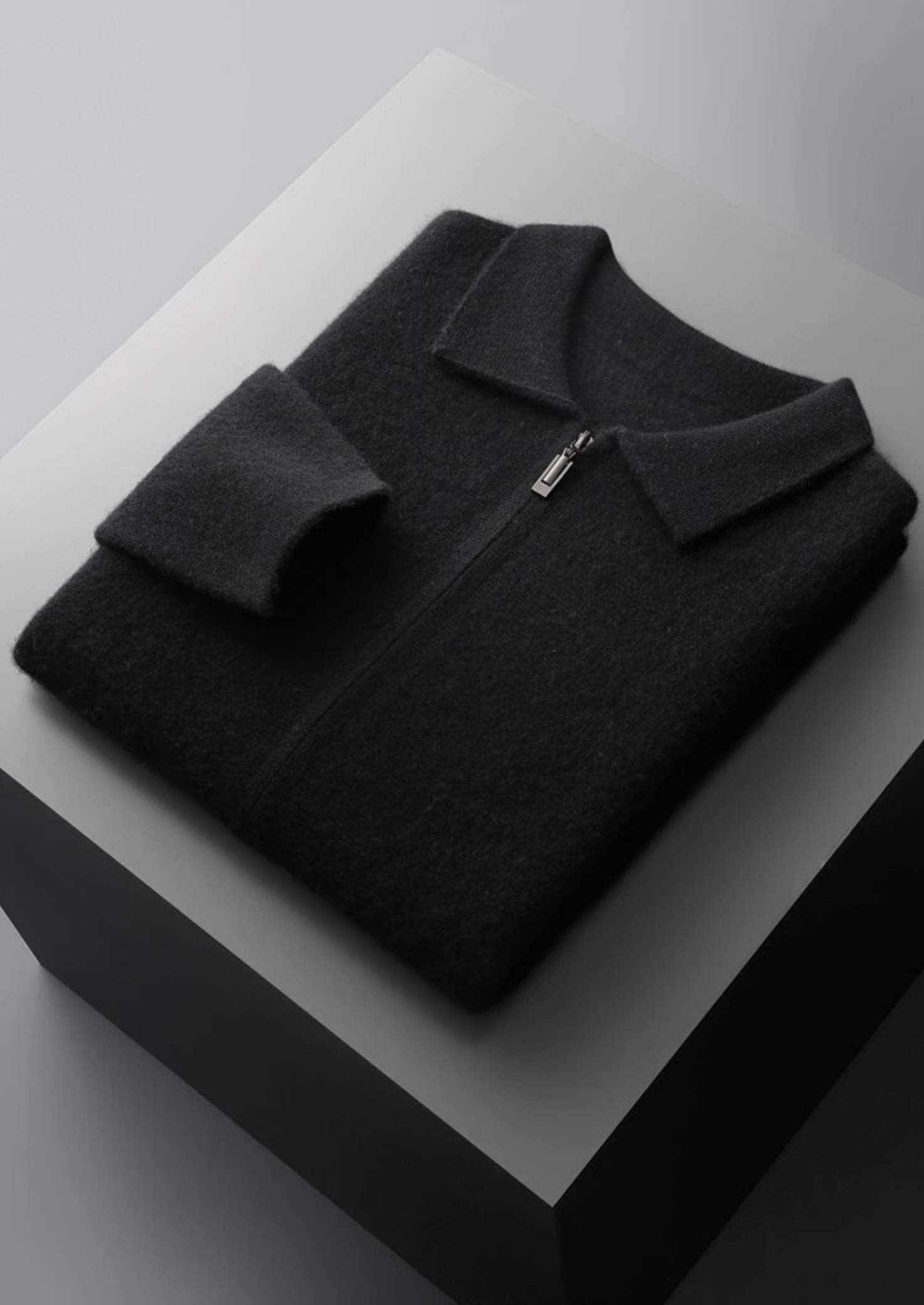 Kashmir Grå Kardigan Mjuk Regular Fit 7