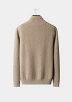Kashmir Grå Stickad Tröja Zigzag Regular Fit 7