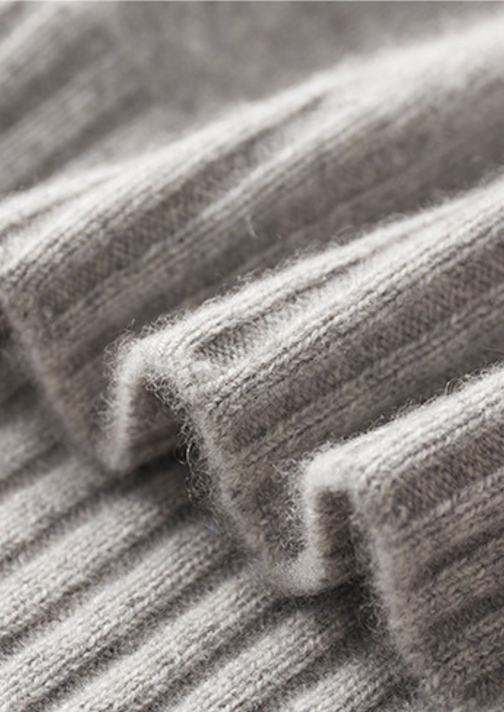 Kashmir Grå Tröja Mockneck Regular Fit 2